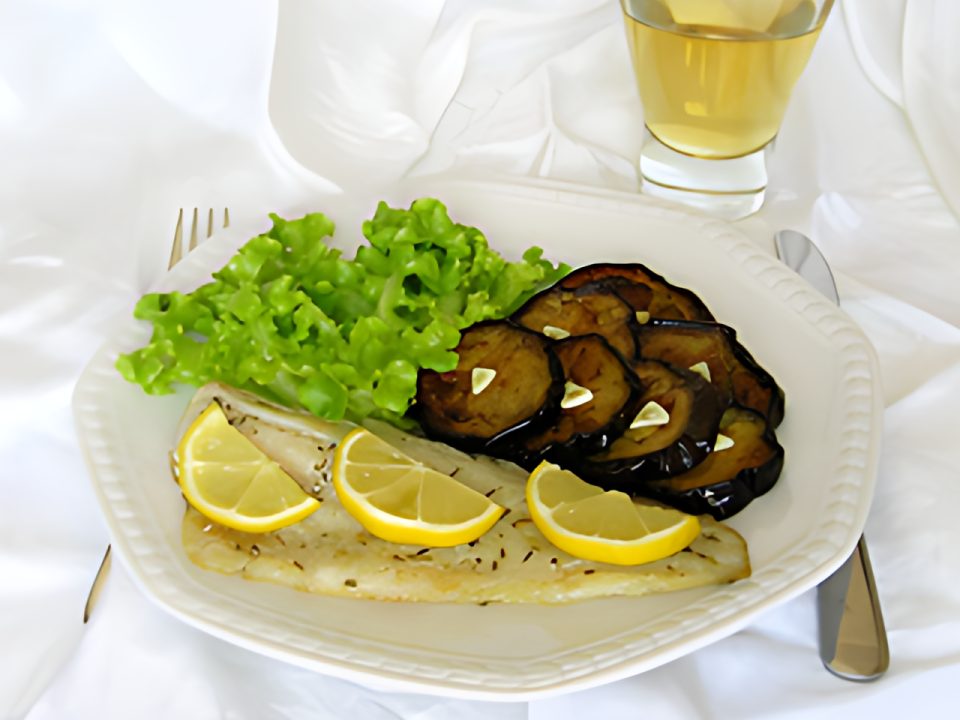 Hake with Eggplant